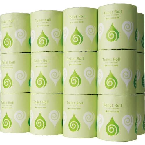 TANOSEE トイレットペーパー 水に流せる芯&包装紙 シングル 130m 24ロール/箱（ご注文単位1箱）【直送品】