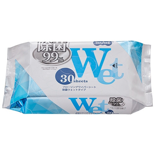 TANOSEE フローリングワイパーシート 除菌 ウエットタイプ 30枚/袋(ご注文単位1袋)【直送品】
