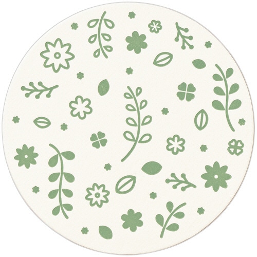 TANOSEE ペーパーコースター ガーデン(丸) 厚さ1mm 100枚/袋(ご注文単位1袋)【直送品】