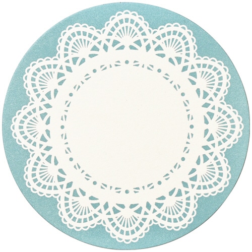 TANOSEE ペーパーコースター レース(丸) 厚さ1mm 100枚/袋(ご注文単位1袋)【直送品】