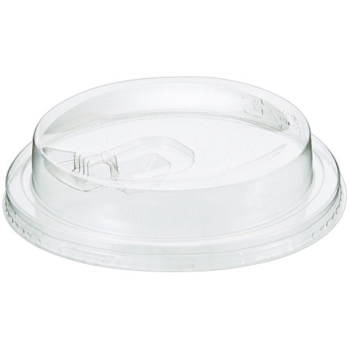 TANOSEE リサイクルPETカップ 96mm口径 リフトアップリッド 100枚/袋（ご注文単位1袋）【直送品】