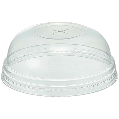 TANOSEE リサイクルPETカップ 96mm口径 共通ドームフタ 100枚/袋(ご注文単位1袋)【直送品】