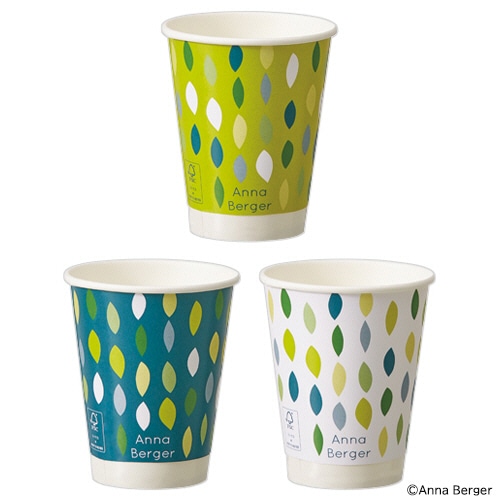 TANOSEE 厚紙タンブラー 両面ラミネート GREEN 280ml(9.5オンス) 250個/箱(ご注文単位1箱)【直送品】