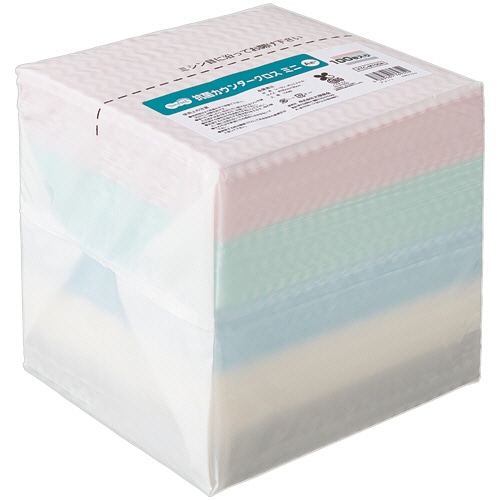 TANOSEE 抗菌カウンタークロス ミニ 5色アソート 100枚/袋(ご注文単位1袋)【直送品】