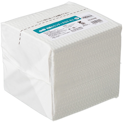 TANOSEE 抗菌カウンタークロス ミニ グレー 100枚/袋(ご注文単位1袋)【直送品】