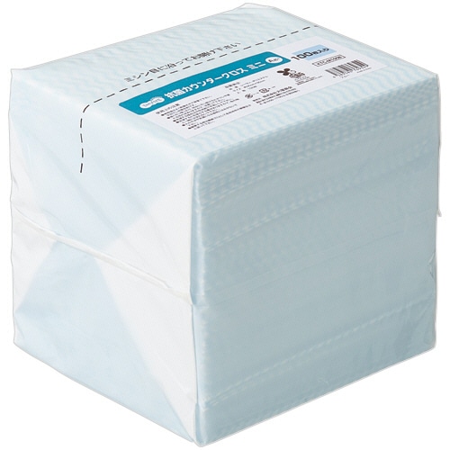 TANOSEE 抗菌カウンタークロス ミニ ブルー 100枚/袋(ご注文単位1袋)【直送品】