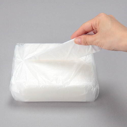 TANOSEE 紙エンボスおしぼり 白 平型 1200枚/箱（ご注文単位1箱）【直送品】