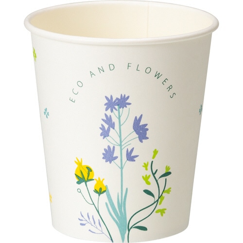 TANOSEE 紙コップ AND FLOWERS(アンド フラワーズ) 205ml(7オンス) 80個/袋(ご注文単位1袋)【直送品】