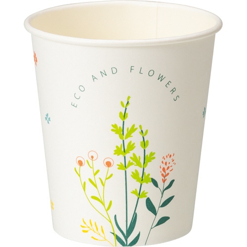 TANOSEE 紙コップ AND FLOWERS(アンド フラワーズ) 205ml(7オンス) 80個/袋(ご注文単位1袋)【直送品】