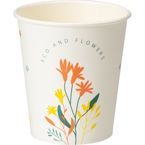 TANOSEE 紙コップ AND FLOWERS(アンド フラワーズ) 205ml(7オンス) 80個/袋(ご注文単位1袋)【直送品】