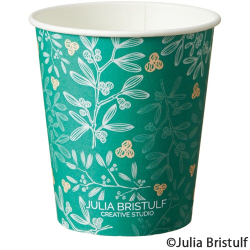 TANOSEE 紙コップ BerryLeaf(ベリーリーフ) 205ml(7オンス) 80個 5袋/箱(ご注文単位1箱)【直送品】