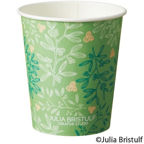 TANOSEE 紙コップ BerryLeaf(ベリーリーフ) 205ml(7オンス) 80個/袋(ご注文単位1袋)【直送品】