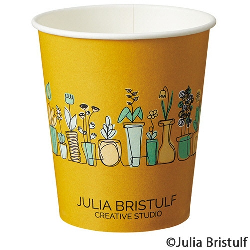 TANOSEE 紙コップ Plants(プランツ) 205ml(7オンス) 80個 5袋/箱(ご注文単位1箱)【直送品】