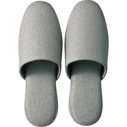 TANOSEE 吊り込み疲れにくいスリッパ ブライト グレー 1足（ご注文単位1足）【直送品】