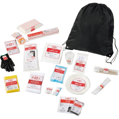 YAMAZEN ナップサック 防災20点セット YBN-20 1セット（ご注文単位1セット）【直送品】