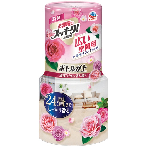アース製薬 お部屋のスッキーリ! 広い空間用 ルーミーリッチフローラルの香り 400ml 1個(ご注文単位1個)【直送品】