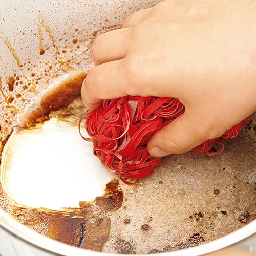 アサヒサンレッド 布たわし サンドクリーン 大 中目 赤 1個(ご注文単位1個)【直送品】