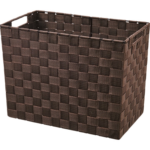 アスト PPクロス収納バスケット スリムタイプ ブラウン 1個（ご注文単位1個）【直送品】