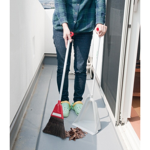 アズマ工業 便利ほうき チリトーレ レッド 1セット(ご注文単位1セット)【直送品】