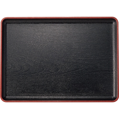 イシダ えびす盆 黒天朱 尺2寸 1枚（ご注文単位1枚）【直送品】