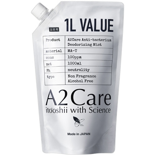 エーツーケア A2Care 除菌・消臭剤 詰め替え用 1L 1個（ご注文単位1個）【直送品】