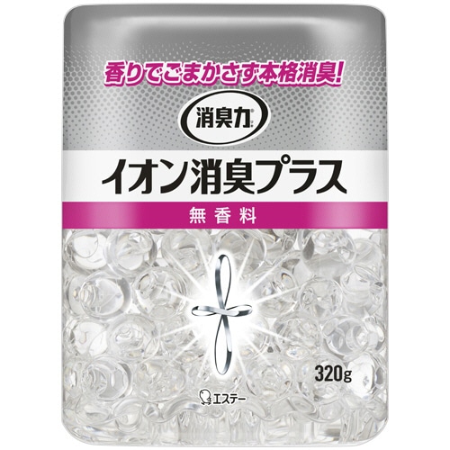 エステー 消臭力 クリアビーズ イオン消臭プラス 無香料 本体 320g 1個(ご注文単位1個)【直送品】