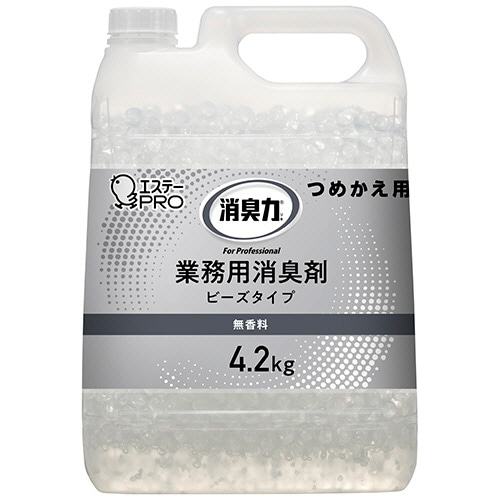 エステー 消臭力 業務用消臭剤 ビーズタイプ 特大 無香料 つめかえ用 4.2kg 1個(ご注文単位1個)【直送品】