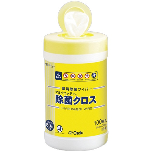オオサキメディカル アルウエッティ除菌クロス 本体 100枚/本(ご注文単位1本)【直送品】