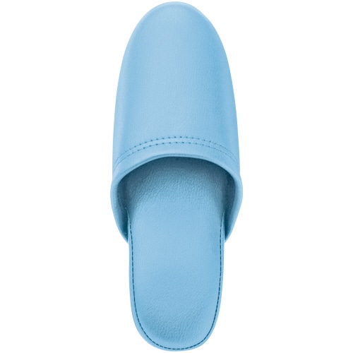 オーミケンシ 抗菌ビニールレザー調スリッパ ブルー 1足(ご注文単位1足)【直送品】