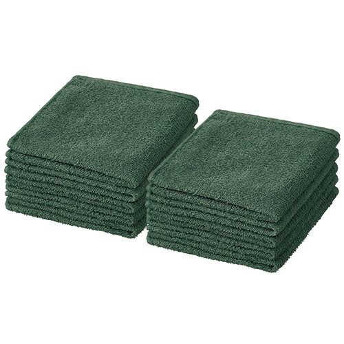 おしぼりタオル カーキ 10枚/袋（ご注文単位1袋）【直送品】