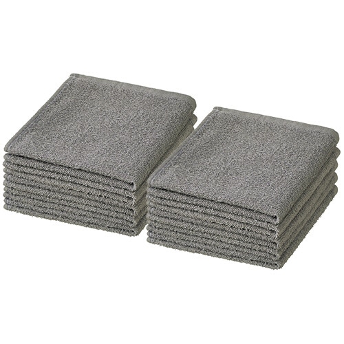 おしぼりタオル グレー 10枚/袋（ご注文単位1袋）【直送品】