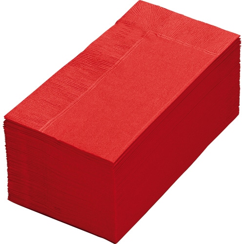 カラーナプキン 2PLY 8つ折 イタリアレッド 50枚/袋(ご注文単位1袋)【直送品】