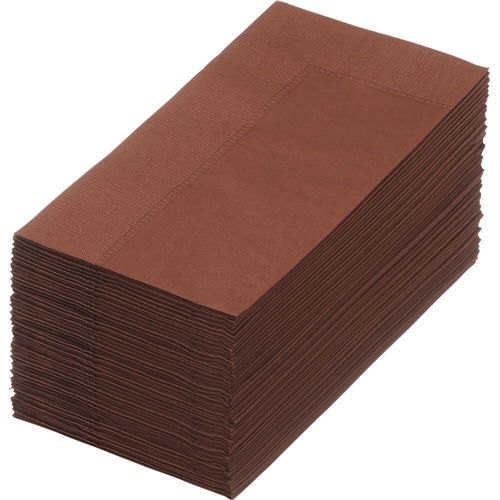カラーナプキン 2PLY 8つ折 チョコレート 50枚/袋(ご注文単位1袋)【直送品】