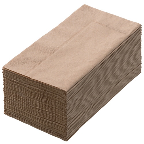 カラーナプキン 2PLY 8つ折 ミルクティー 50枚/袋(ご注文単位1袋)【直送品】