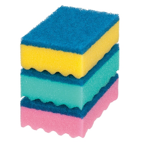 キクロン PRO スポンジたわしハード カラーアソート 3個/袋(ご注文単位1袋)【直送品】