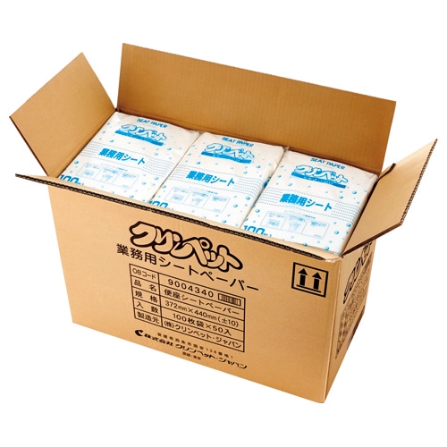 クリンペット・ジャパン 業務用シートペーパー 100枚 50袋/箱(ご注文単位1箱)【直送品】