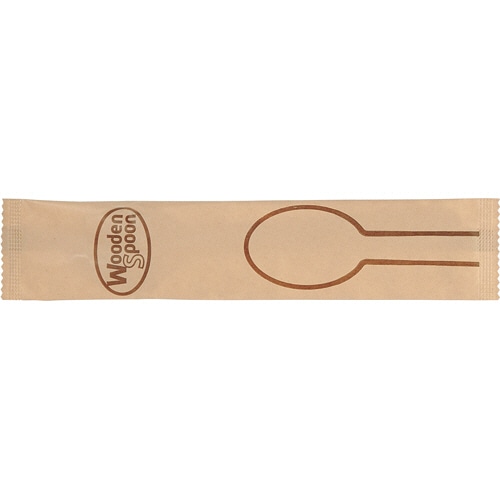 サンナップ ウッドスプーン 未晒し紙袋入 SPW100MZ 100本/袋(ご注文単位1袋)【直送品】