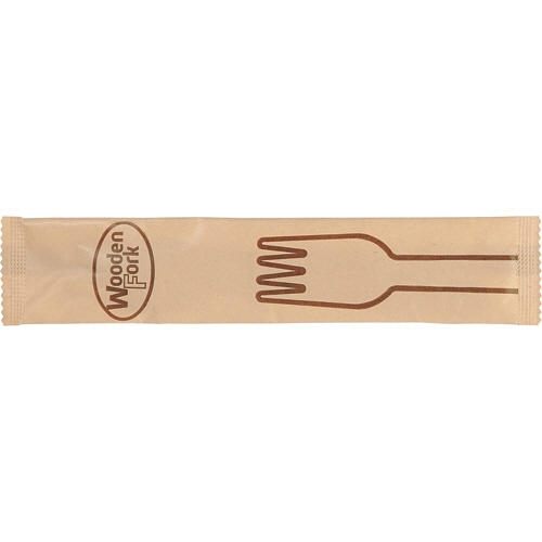 サンナップ ウッドフォーク 未晒し紙袋入 FKW100MZ 100本/袋(ご注文単位1袋)【直送品】