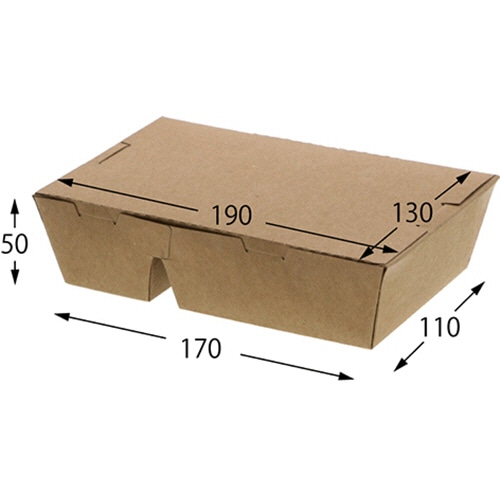 シモジマ HEIKO 弁当容器 エコランチボックス 2仕切 #004409005 20枚/袋(ご注文単位1袋)【直送品】