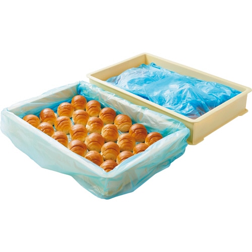 ジャパックス ばんじゅう用ポリ袋 中 青 BJ106 100枚/袋（ご注文単位1袋）【直送品】