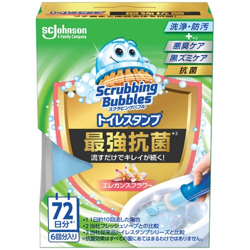 ジョンソン スクラビングバブル トイレスタンプクリーナー 最強抗菌 エレガンスフラワー 本体 1個（ご注文単位1個）【直送品】