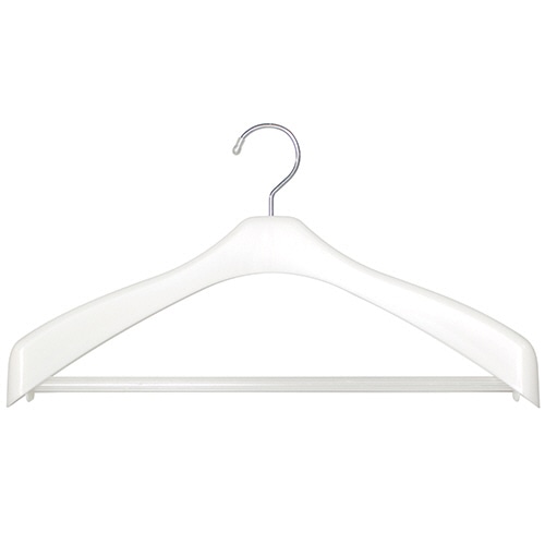 シンコハンガー リビドハンガー ジャケットストップ42 42cm パールホワイト 1本(ご注文単位1本)【直送品】