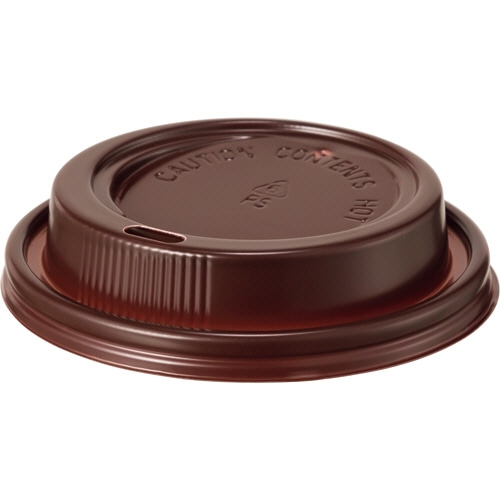 ストリックスデザイン リップルラップカップ 8オンス用フタ ブラウン MB-872 48個/袋(ご注文単位1袋)【直送品】