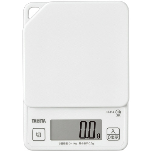 タニタ デジタルクッキングスケール ココナッツホワイト KJ-114-WH 1台（ご注文単位1台）【直送品】