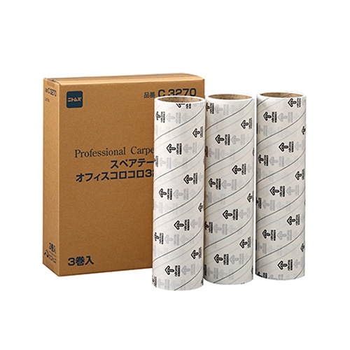 ニトムズ オフィスコロコロ スペアテープ 幅320mm×50周巻 C3270 3巻/袋（ご注文単位1袋）【直送品】