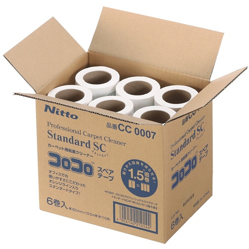 ニトムズ コロコロ プロフェッショナルクリーナー スタンダード スカットカット スペアテープ 幅160mm×110周巻 CC0007 6巻/箱(ご注文単位1箱)【直送品】