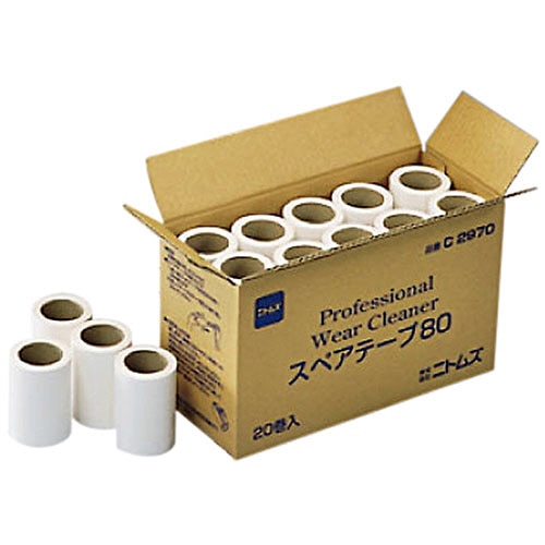 ニトムズ プロフェッショナル ウエアクリーナー スペアテープ 幅80mm×90周巻 C2970 20巻/箱(ご注文単位1箱)【直送品】