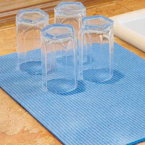 ボンスター ふんわり水切りマット ブルー 1枚(ご注文単位1枚)【直送品】