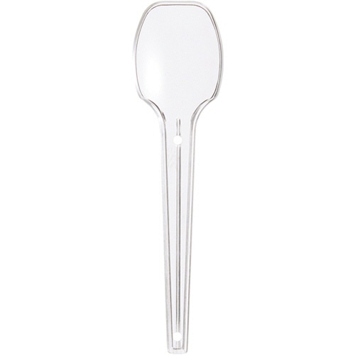 ミズムジャパン プラスチックデザートスプーン 100mm クリアー 個包装 SF-005 1000本/袋（ご注文単位1袋）【直送品】