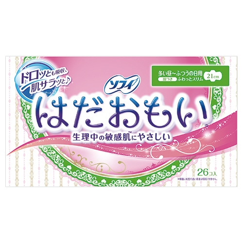 ユニ・チャーム ソフィ はだおもい ふつうの日用 羽つき 26個/袋（ご注文単位1袋）【直送品】